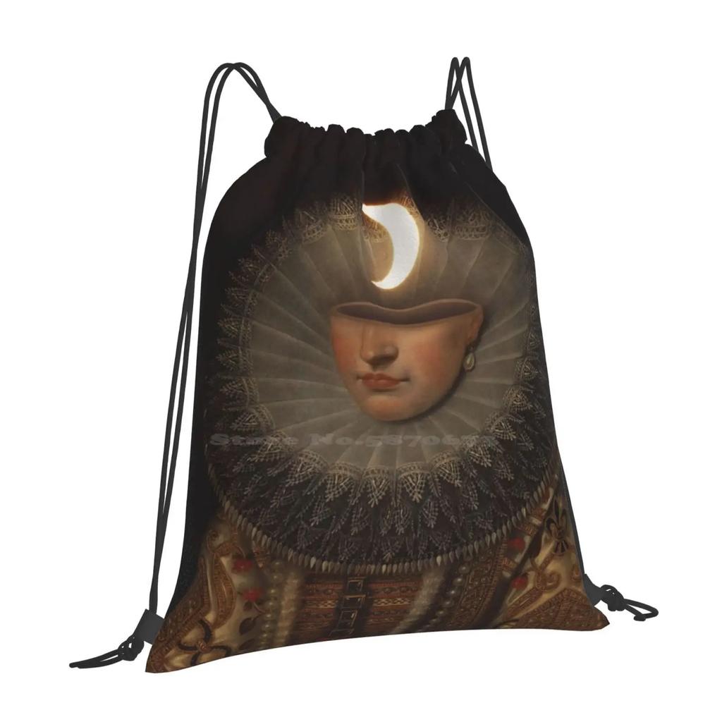 Mrs. Moon Bag Backpack For Men Women Girls Teenage Lady Royal Vintage Victorian Moon Surreal