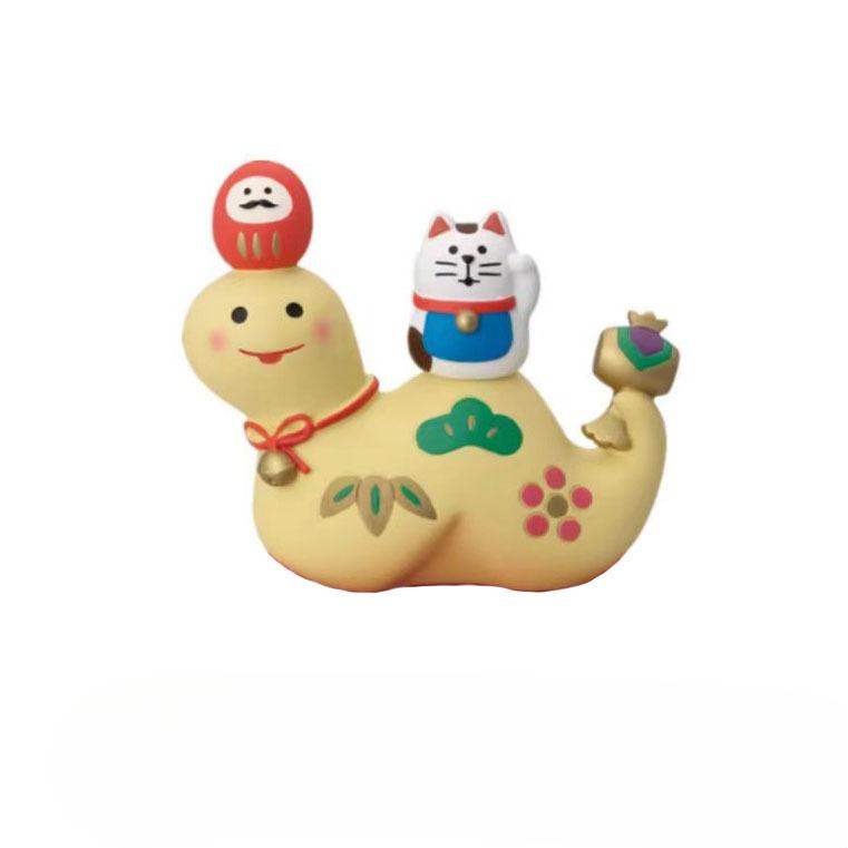 New Year Cat Mini Ornaments Lucky Cat Crafts Japanese Style Kawaii Snake Resin Figurine Creative Trendy Decorative Gifts 2025