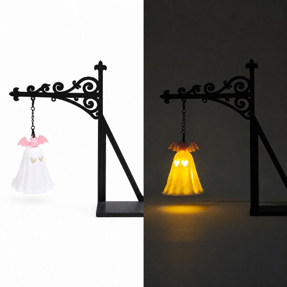 Warm LED Bookshelf Lighting Ghost Vintage Miniature Street Lamp New Book Nook Light Home Library