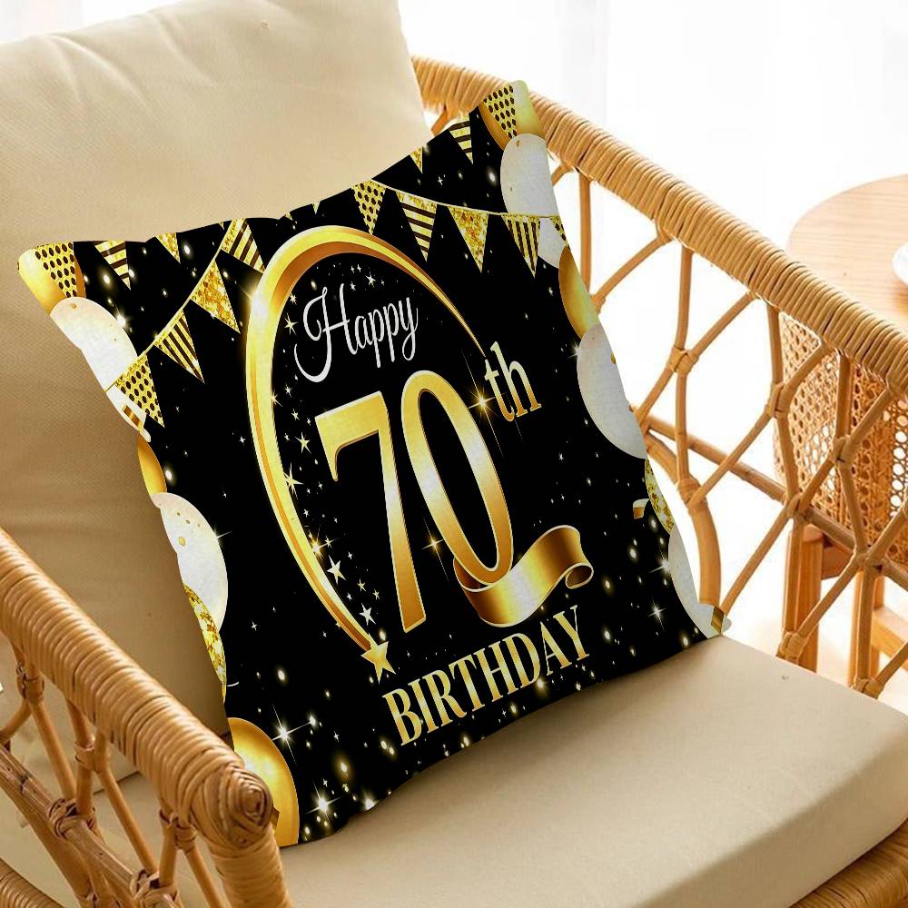 18 21 30 40 50 60 70 80 90th Anniversary Party Cushion Cover Car Throw Pillow Case For Sofa Car Christmas Gift