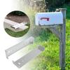 2Pcs Metal Mailbox Mounting Bracket with Screws Rustproof Corrosion Resistant Strong Load-bearing Mailbox Installation Kit
