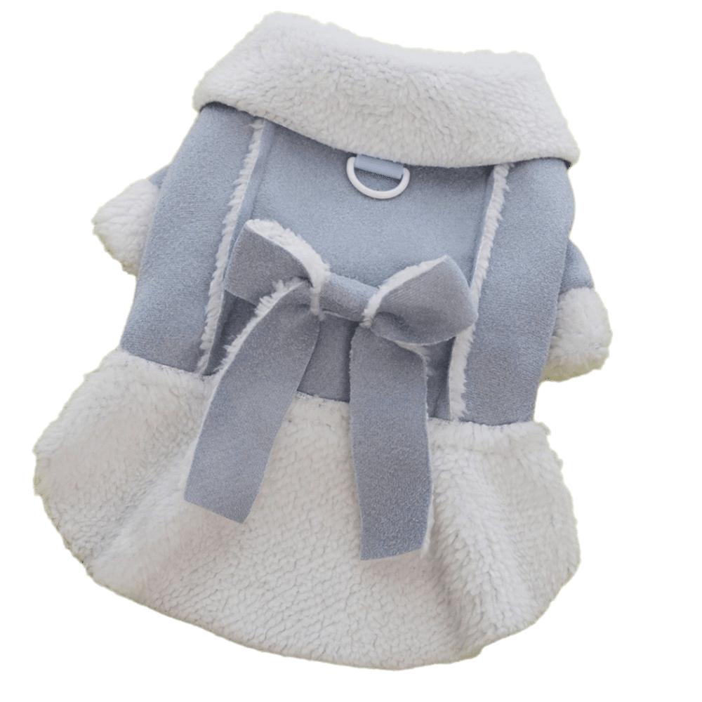 Winter Warm Dog Coat Suede Pet Clothes Cute Puppy Winter Skirt Small Dogs