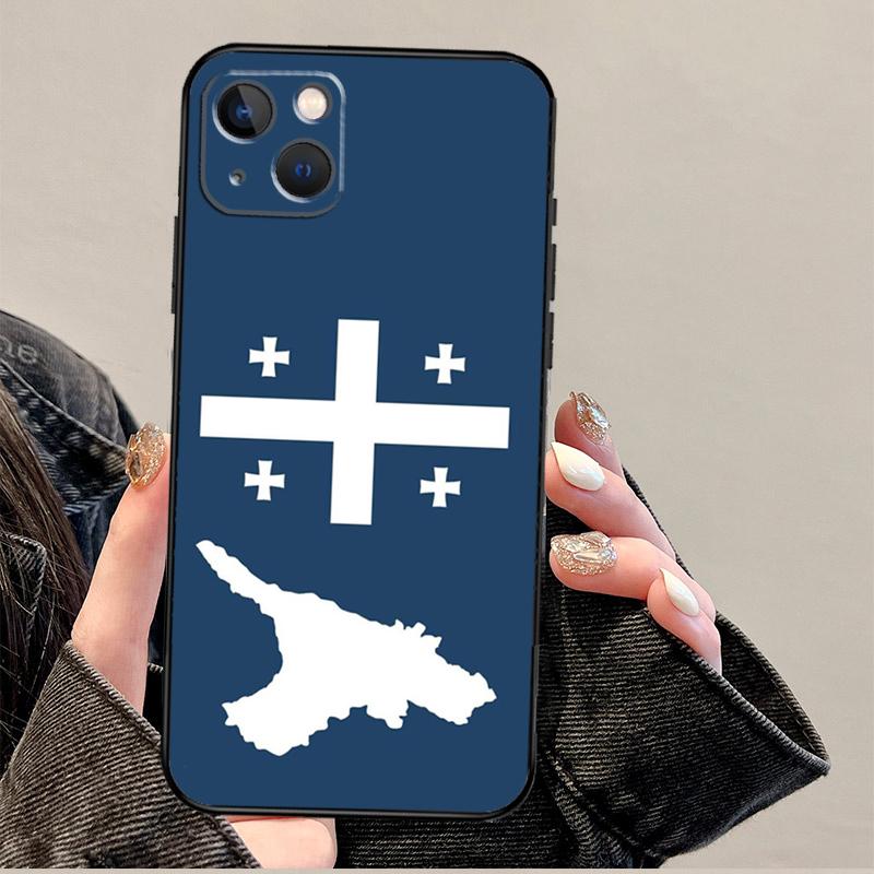 Custodia con Bandiera della Georgia per iPhone 12 13 Mini 11 14 Pro Max XS X XR Plus 15 16 Pro Max Cover