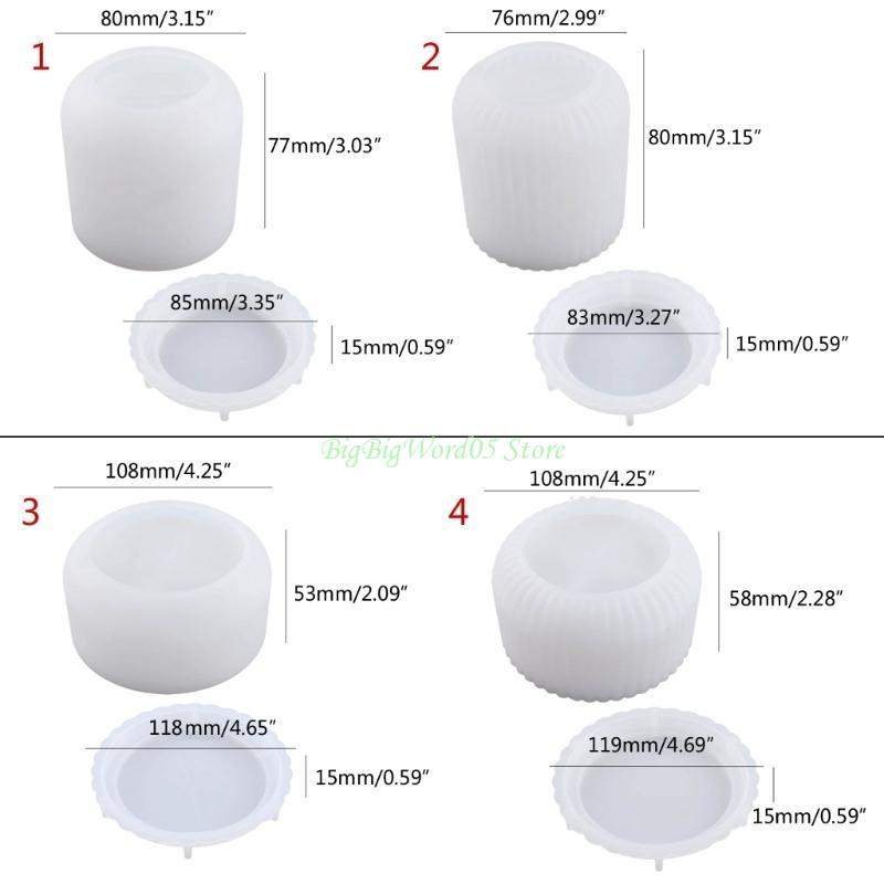 24TE Holder Resin Molds Round Silicone Cup Mold Resin Casting Mould for Crafting DIY Dining Table Centerpieces Decors