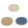 Modern Minimalist Cotton Elliptical Placemat With Insulation For Home Dining And Decor
