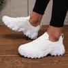 Foreign trade large size mesh sports shoes women's 2025 autumn new thick-soled non-slip lightweight lace-up running shoes casual shoes