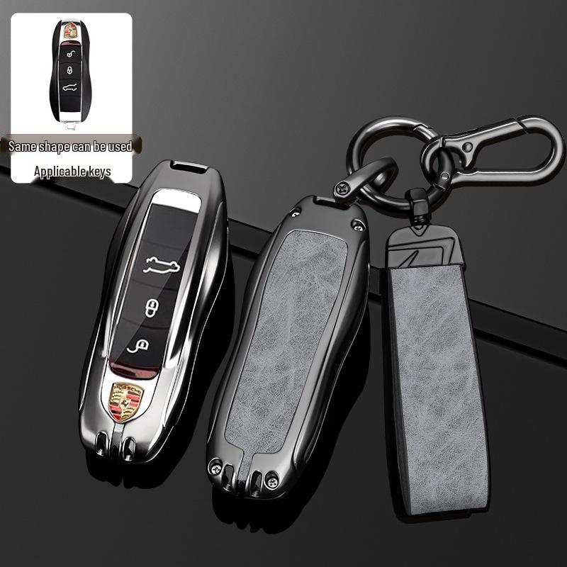 Porsche Macan, Cayenne, Panamera, 718/911 Full Wrap Key Shell Case & Chain