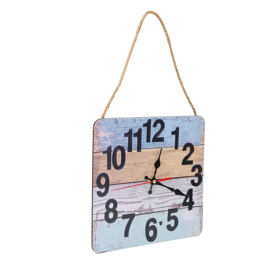 Wall Clock Square Silent Industrial Style Home Decoration Commercial Retro Decorative Clock