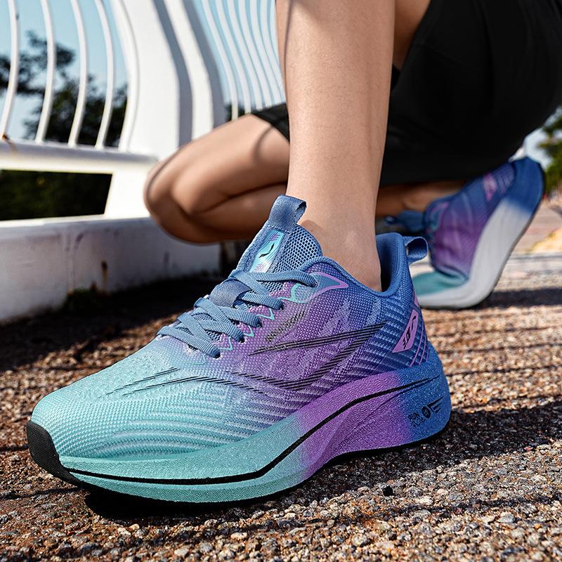 Teen vielseitige Popcorn ultraleichte Rennlaufschuhe Herren Stoßdämpfung, rutschfest und atmungsaktiv Student Carbonplatte Sneaker Tide