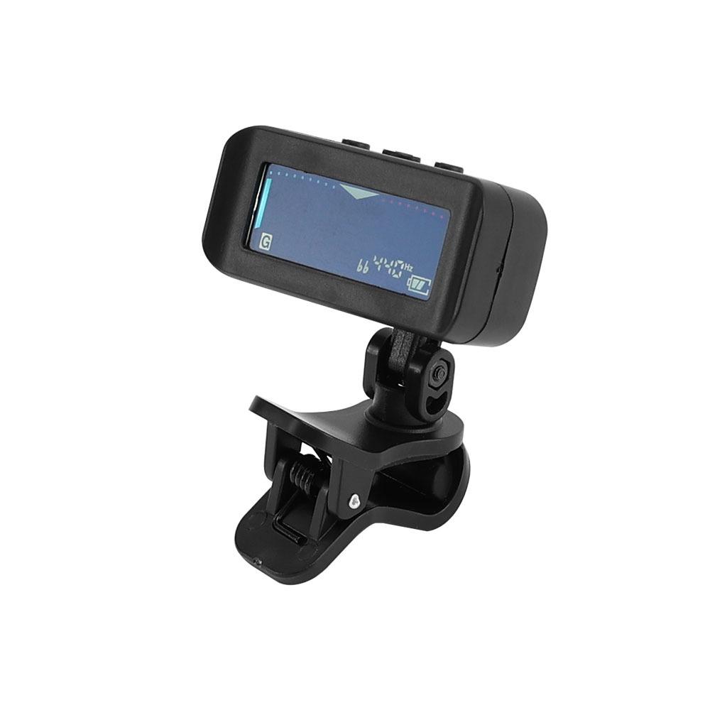 Перезаряжаемый цветной тюнер высокой четкости для 12-тоновой гитары, баса, скрипки и укулеле.