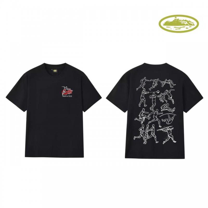 CORT Alcatraz Basic Short Sleeve T-Shirt Phantom Letter Print Couple Streetwear Teens
