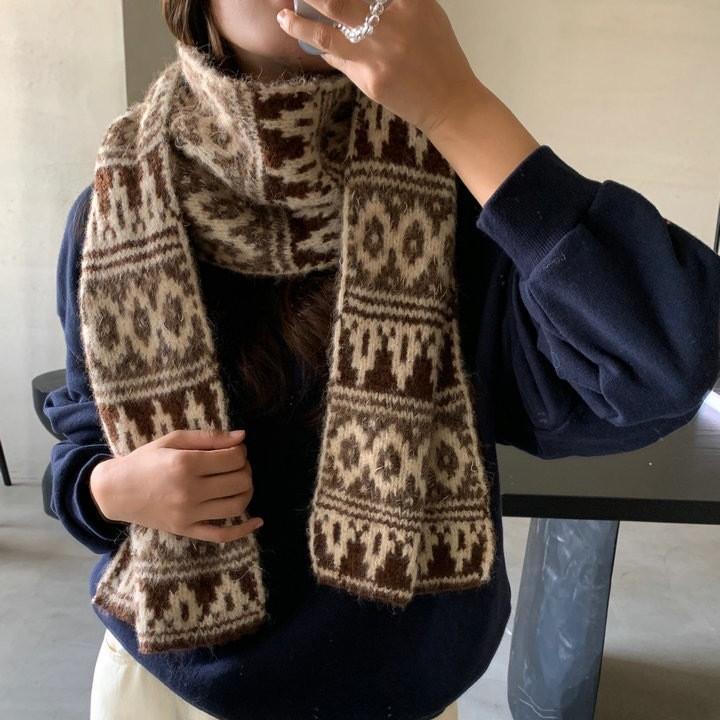 Winter Warmer Schal Verdickter Süßer und Niedlicher Gestrickter Woll-Halswärmer