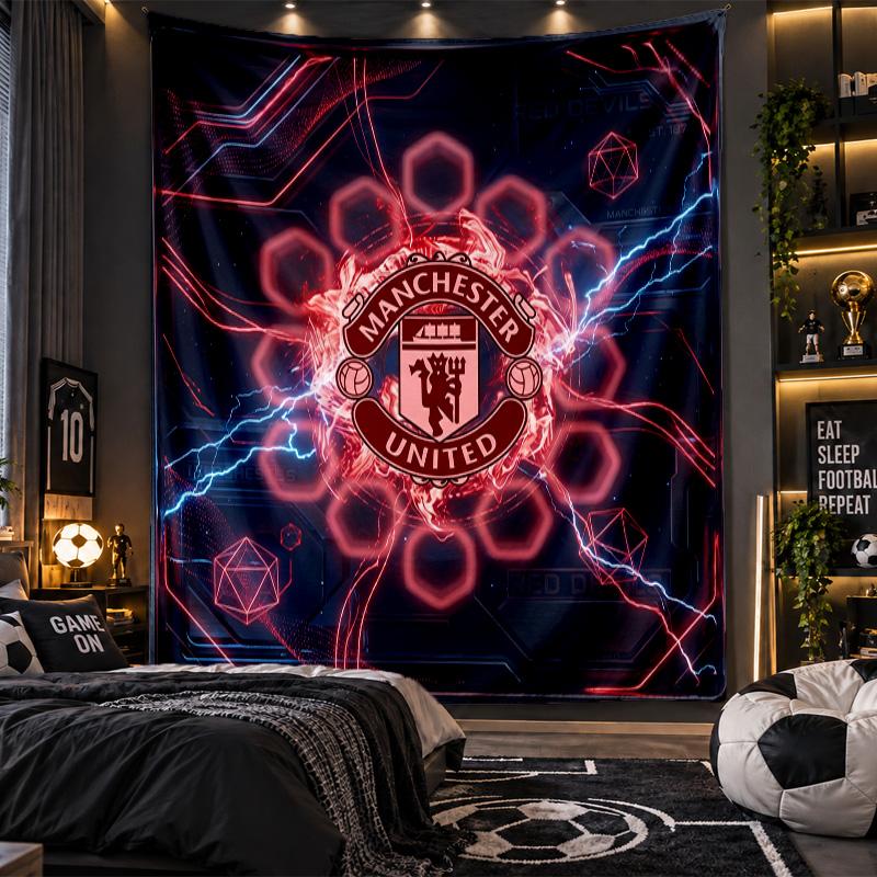 Wandbehang Tapisserie Manchester United Drucktuch für Wohnzimmer Schlafzimmer Heimdekoration