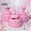 Jewelry Organizer for Girls 3D Printed Ballerina Box with Lid Decorative Trinket Storage Jar