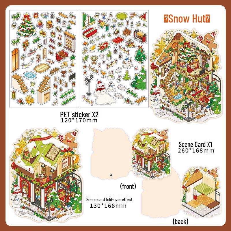 Infeel.Me 25th Edition 2.5D Christmas Scenery Stickers