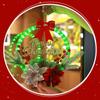 Glowing Christmas Wreath Timer Function LED Christmas Decorations Artificial Wreaths  Outdoor
