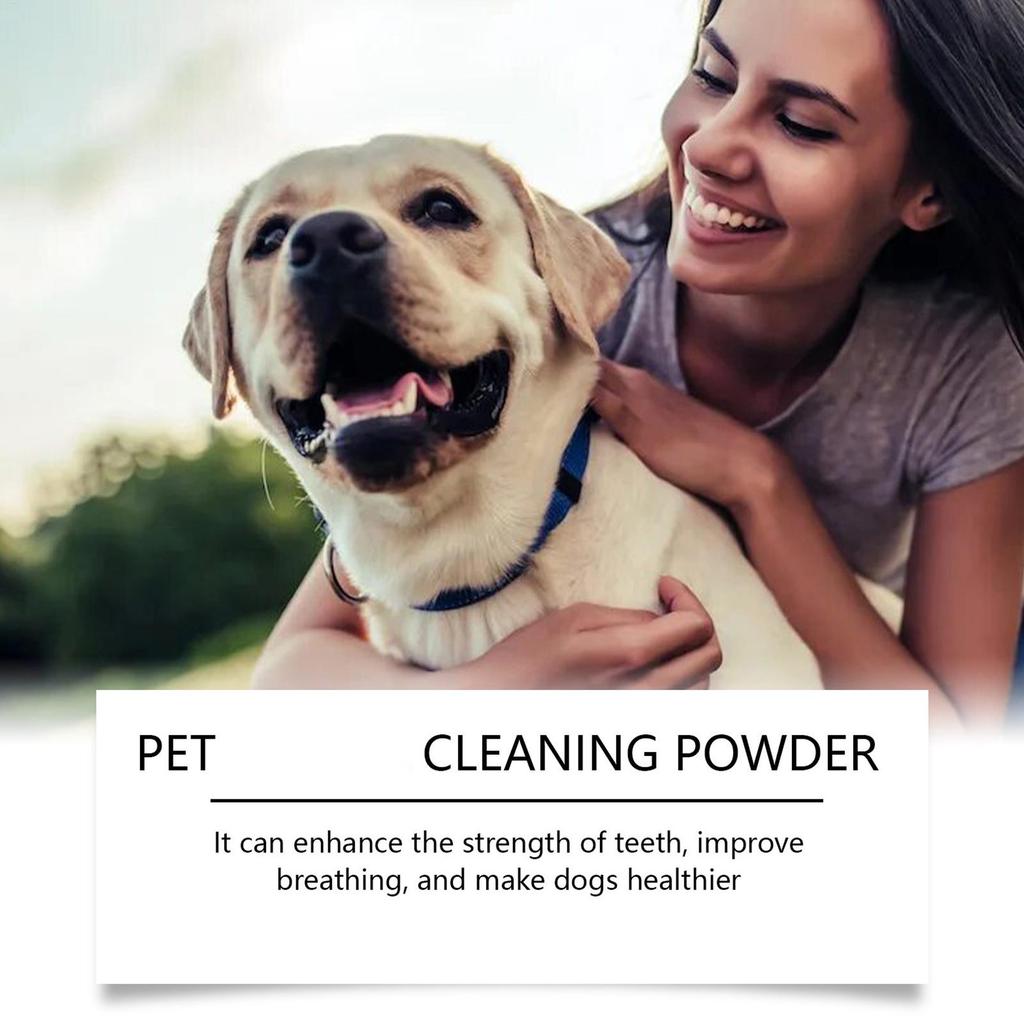 Hondentandpoeder 80g Tandenpoetsen Groen Poeder Hond Ademverfrisser Tandverzorgingsproducten Veilig Plaqueverwijderaar Poeder voor Alle Honden