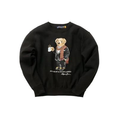 Polo Bear Print Crewneck Sweatshirt Women Sweatshirt Black 211823689-001