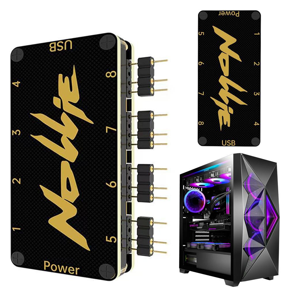 

5V 3Pin Addressable ARGB Splitter Support SignalRGB OpenRGB ARGB Fan HUB Controller SATA Power 8/16 Way Computer Accessories