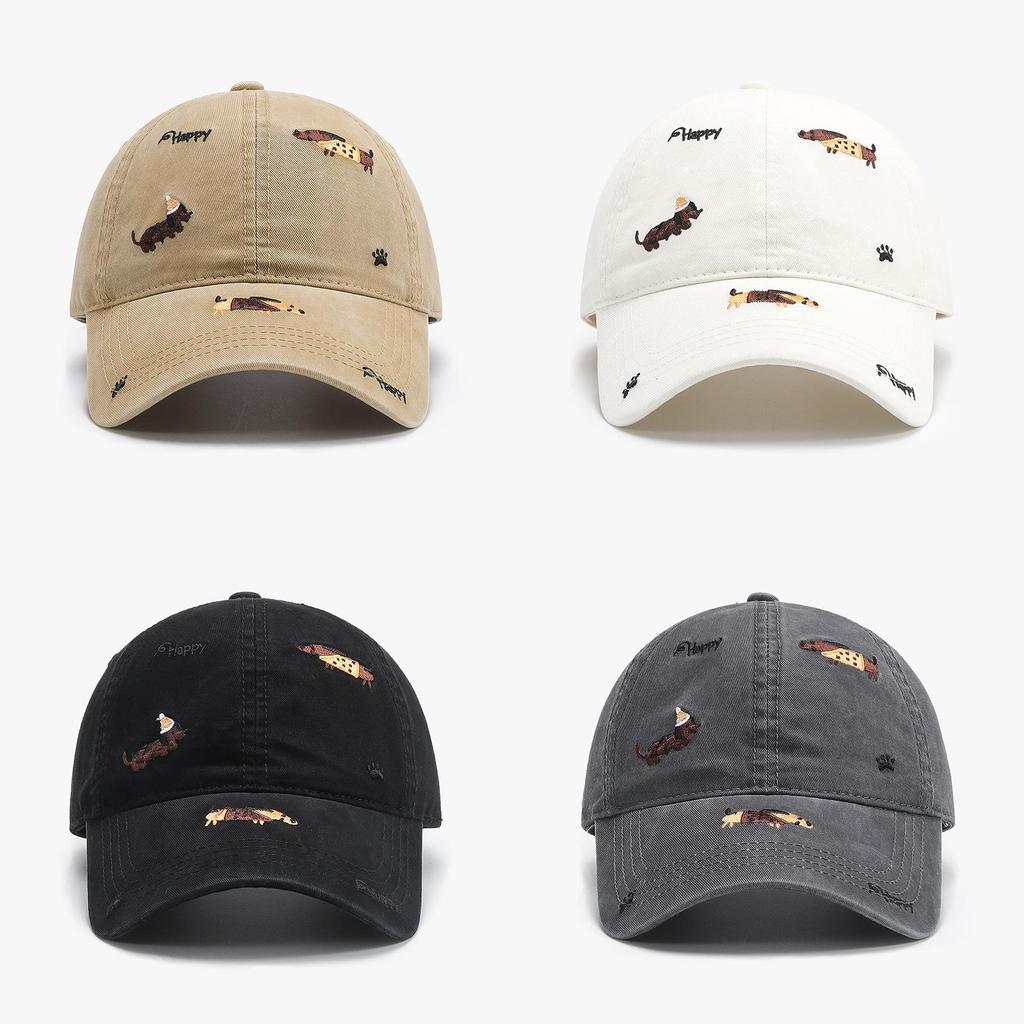 Tierstickerei Baumwoll-Baseballkappe Für Outdoor-Reisen Sonnenschutz