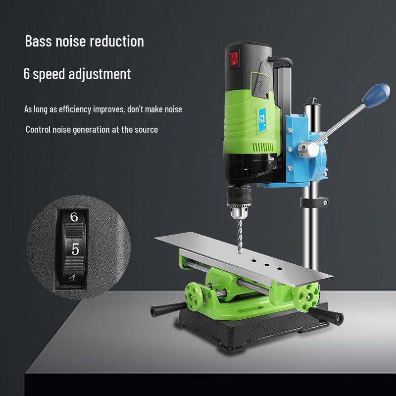 Compact 220V Precision Bench Drill Press - High Precision, Multifunctional Mini Electric Drill for Household & Industrial Use