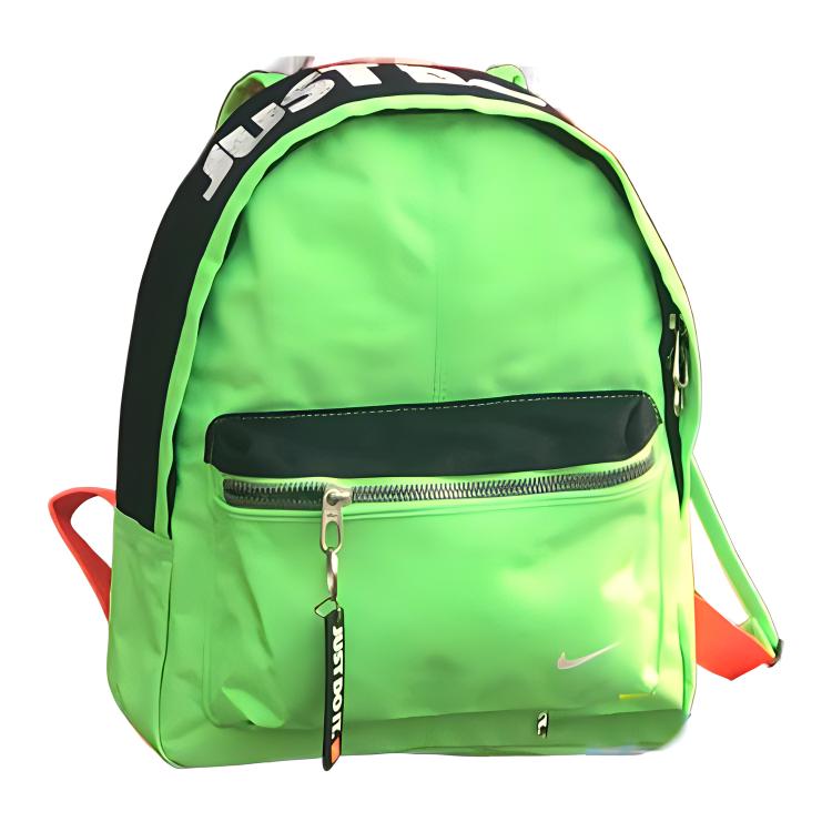 Nike Sports Casual Zipper Adjustable Shoulder Strap Polyester Backpack Mini Men backpack Green BA4606-380 Mini