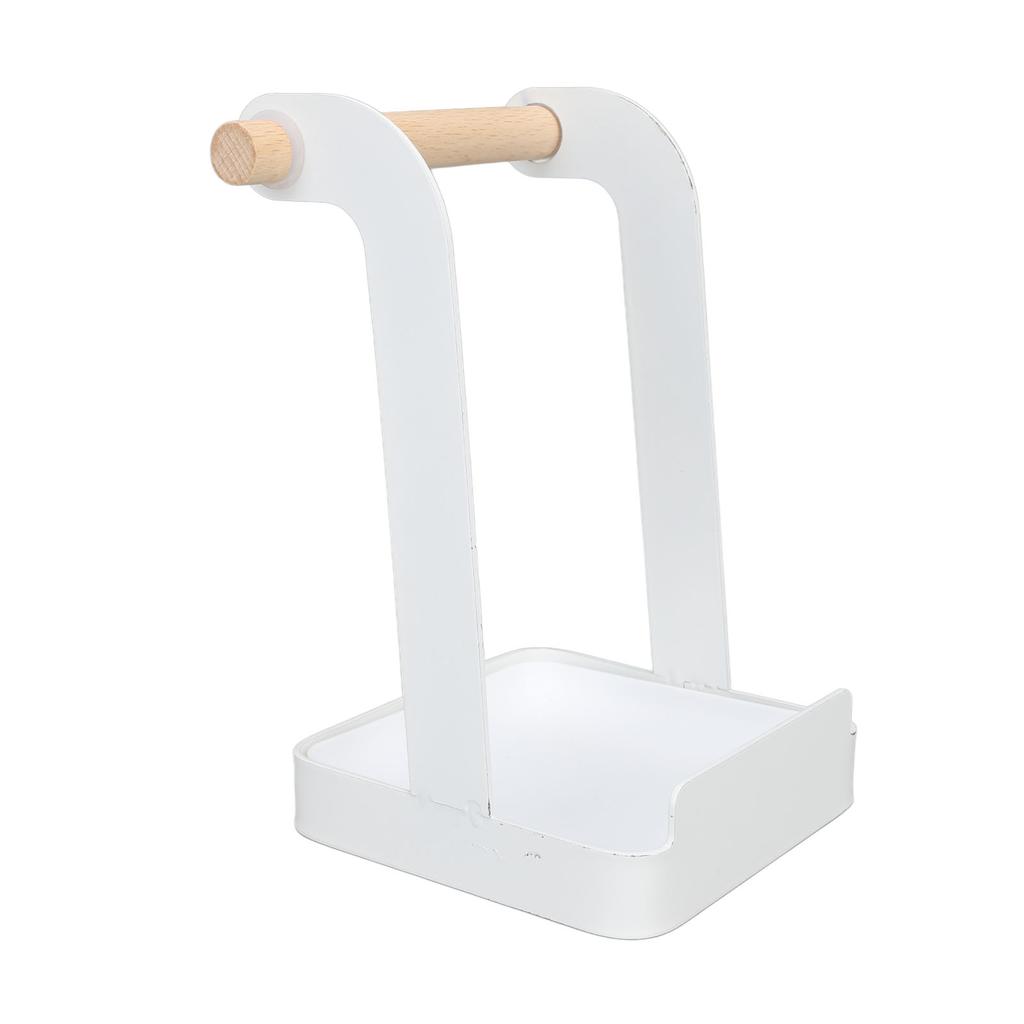 Pot Lid Holder Rack Multifunction Prevent Slip Iron Basin Wood Rack Cooking Tool Spatula Stand Kitchen