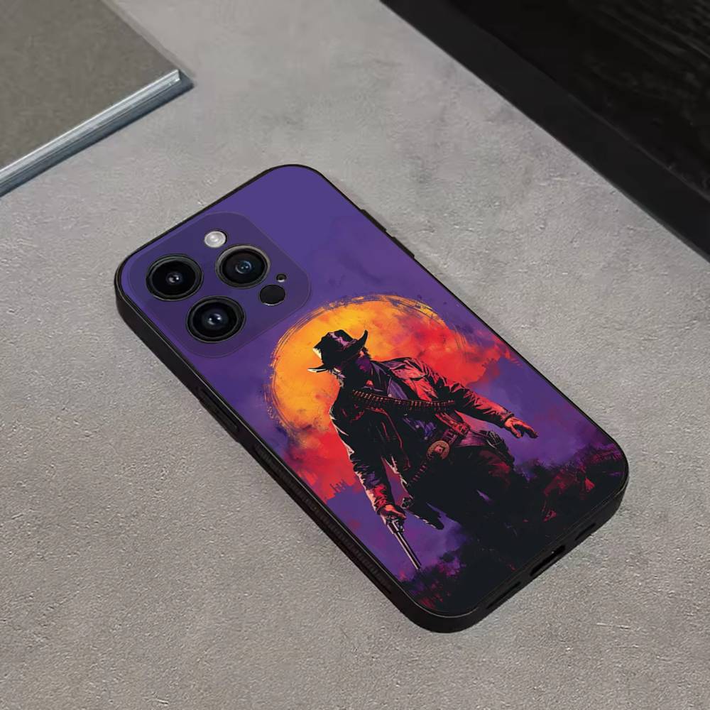 RDR 2 Arthur Morgan Game Phone Case For iPhone 16,15,14,13,12,11 Plus,Pro Max,XS,X,XR,SE,Mini,8,7,Soft Silicone Black Cover