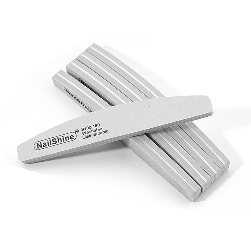 Nail Salon High-Elastic Half-Moon Sanding and Shaping Multi-Color Sponge Nail File