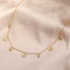 Teamer Four-Leaf Clover Clear Zircon Necklace Stainless Steel Little Charms Choker Lucky Jewelry Birthday Gift 2026 Spring New