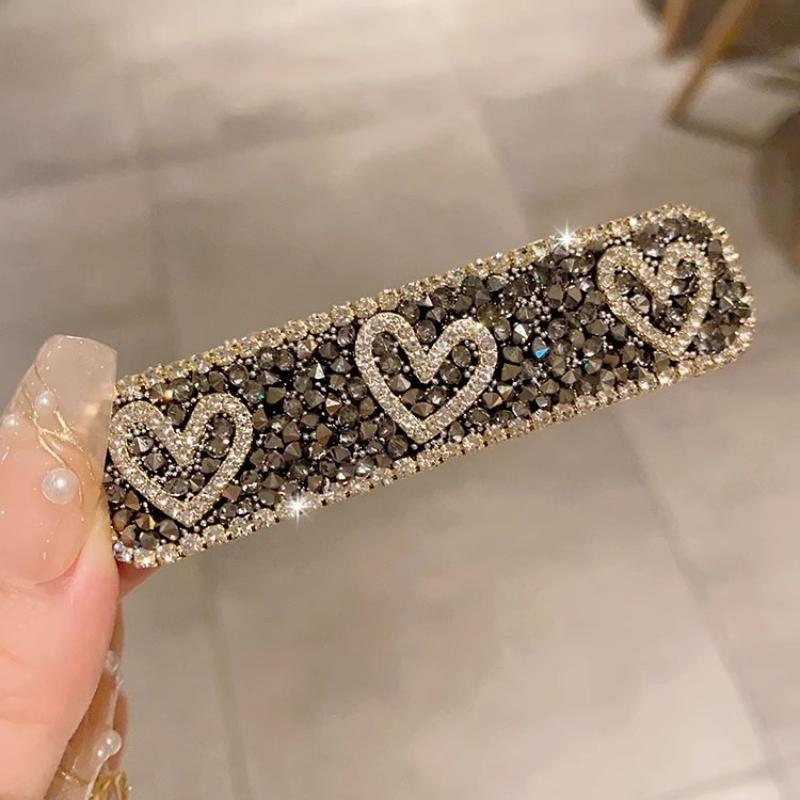 Beautiful Shiny Rhinestone Hairpins Creative Rectangular Hair Clips Woman's Hair Accessories