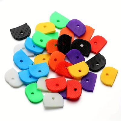 24 PCS Multicolor Key Cap Covers Key Identifier Tags, Soft Silicone Topper Key Holder, Keyring Label, Keys Organizer, Ideal Choice for Gifts