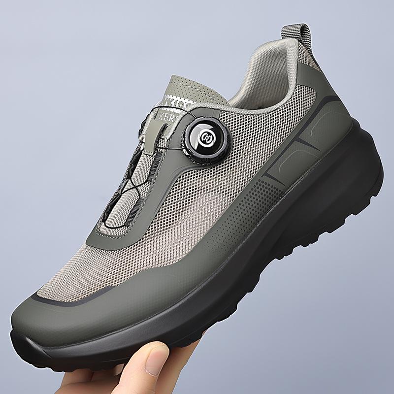 Men's Shoes 2025 Summer Platform Rotating Button Sports Trendy Shoes Men's Mountaineering Dad Shoes Winter Velvet Outdoor Soft Sole