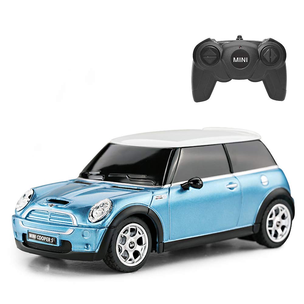 RASTAR Mini Cooper S Auto na dálkové ovládání pro Mini Hračku Modré 1/24 Děti, 124 Auto,