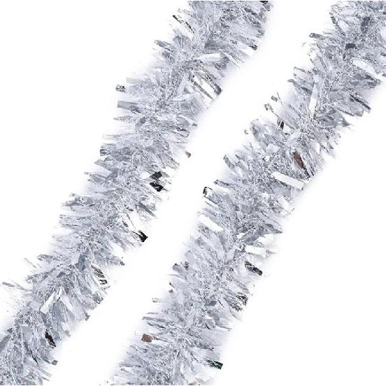 2M Christmas Tinsel Garland Iridescent Red Green Metallic Tinsel Twist Garland Glitter Hanging for Xmas Tree Decoration Party 7