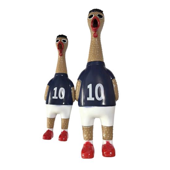 1/2Pcs Football Theme Screaming Chicken Toy, Stress Relief Cartoon Football Star Chick Squeeze Toy, Game Day Cheer Gift for Soccer Fans