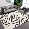 Living Room Coffee Table Carpet Striped Graphic Floor Mat Household Living Room Large-area Laying Soft Floor Mat