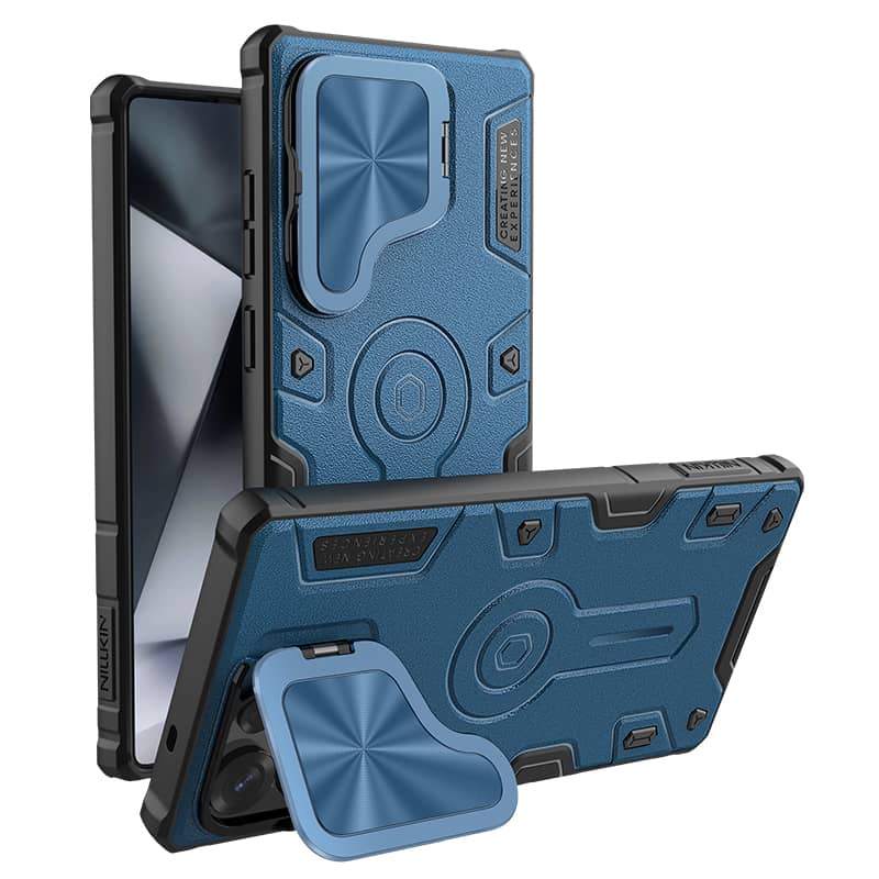 For Samsung Galaxy S25 Ultra Case NILLKIN CamShield Armor Prop Flip Lens Bracket Case with Kickstand for Samsung S25 Ultra Cover