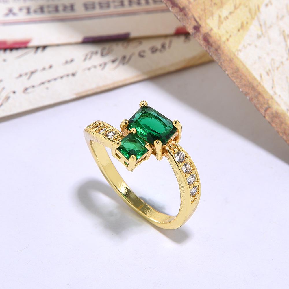 

Элегантное медное кольцо с квадратным цирконом и искусственным жемчугом, с инкрустацией, регулируемое, для женщин