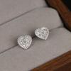 Sweet Lady Love Heart Stud Earrings With Brilliant Cubic Zirconia  Engagement Accessories Bridal Wedding Jewelry Gift