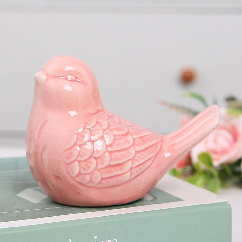 1/2PCS New Ceramic Bird Ornaments 6 Colors Decoration Crafts Simulated Bird Simulated Animals Home Decor