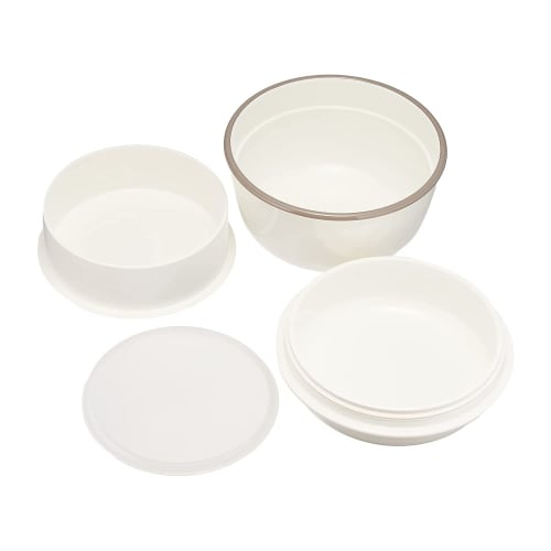 Takenaka Retro Moda Lunch Bowl, Gray, Upper Capacity: 230ml, Lower Capacity: 350ml