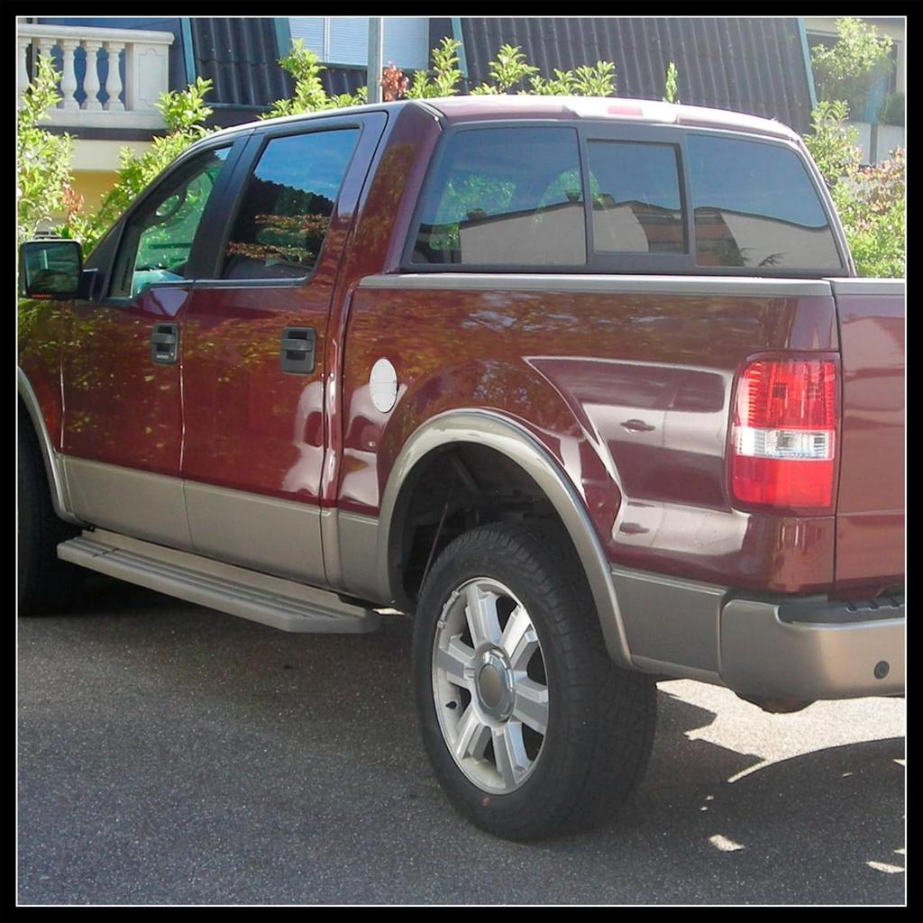 Silver Tone Car Gas Tank Cap Fuel Filler Door Cover for Ford F150 2009-2014 Durable Material
