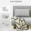 Sleeper Chair, 6-Level Adjustable Backrest, Linen Look, up to 150 kg, Light Grey