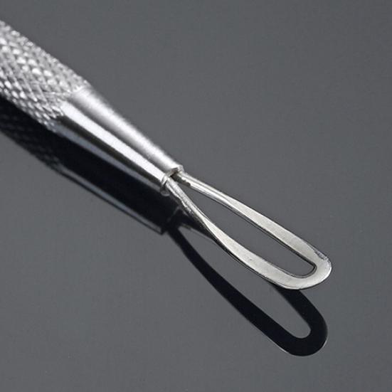 Non-Slip Stainless Steel Pimple Popper Acne Blackhead Removal Needle Tool Silver