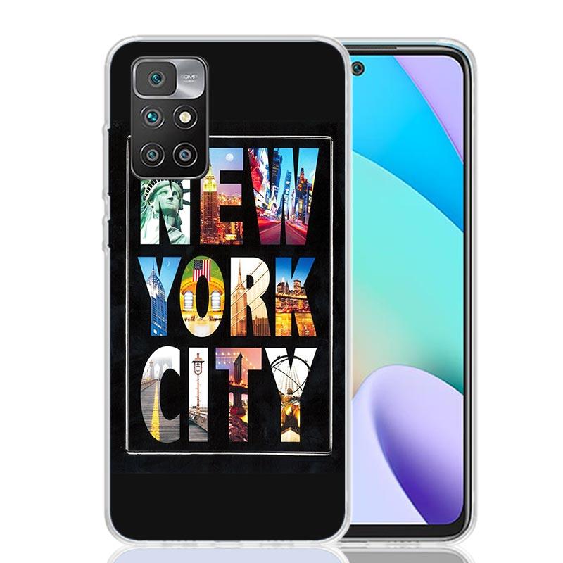 NYC New York City Phone Case For Xiaomi Redmi 12C 13C 14C 12 13 10 10A 10C 9 9A 9C 9T 8 8A 7 7A 6 6A K70 K60 K40 K20 Pro 12C 12