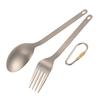 TOMSHOO Titanium Tableware Dinner Spoon Cutlery Flatware for Home Outdoor Camping Titanium Dinner Spoon