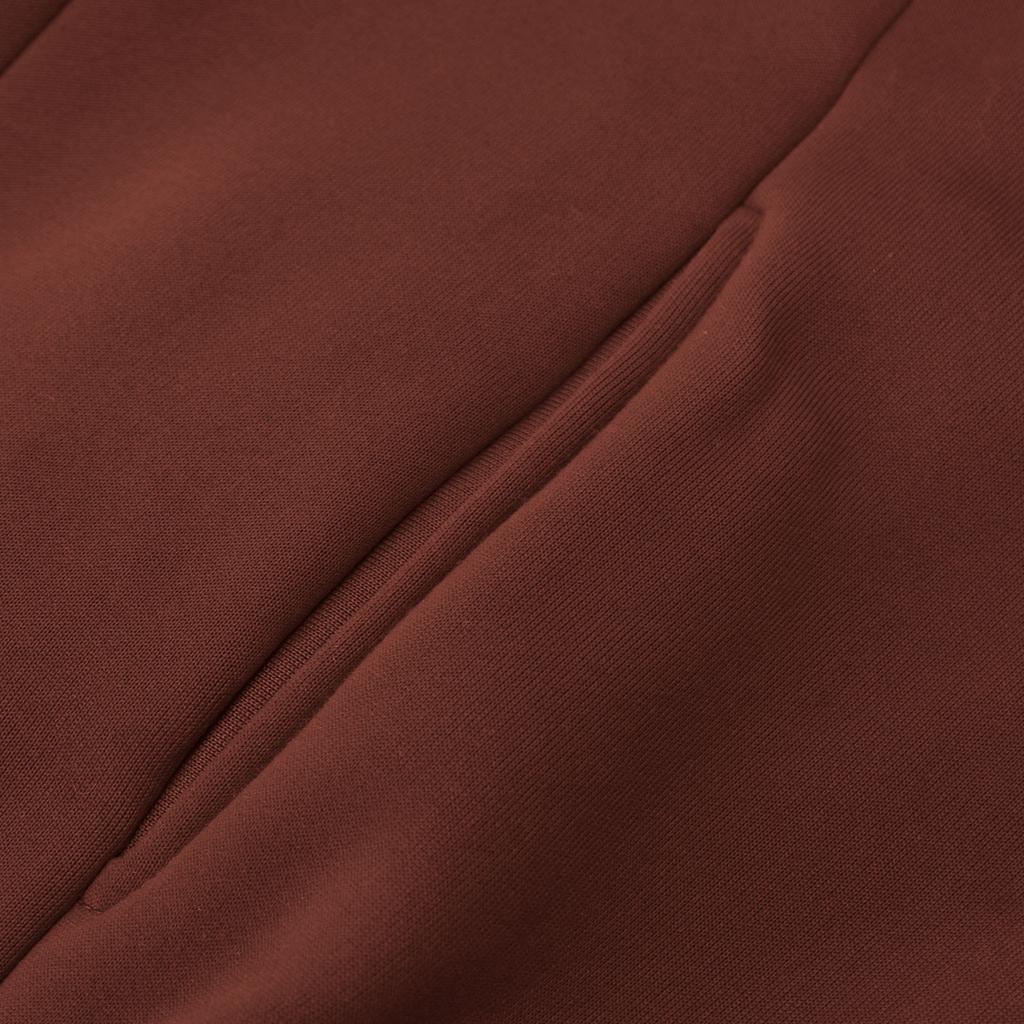 Damenmode Reißverschluss Hoodie Langarm Kapuzenpullover Sweatshirt Lässige einfarbige Oberteile mit Taschen