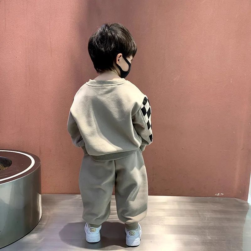Boys' Outfit New Fashionable Baby Spring and Autumn Korean Style Sweatshirt Children's Internet Celebrity Cool Bear Children's Clothing