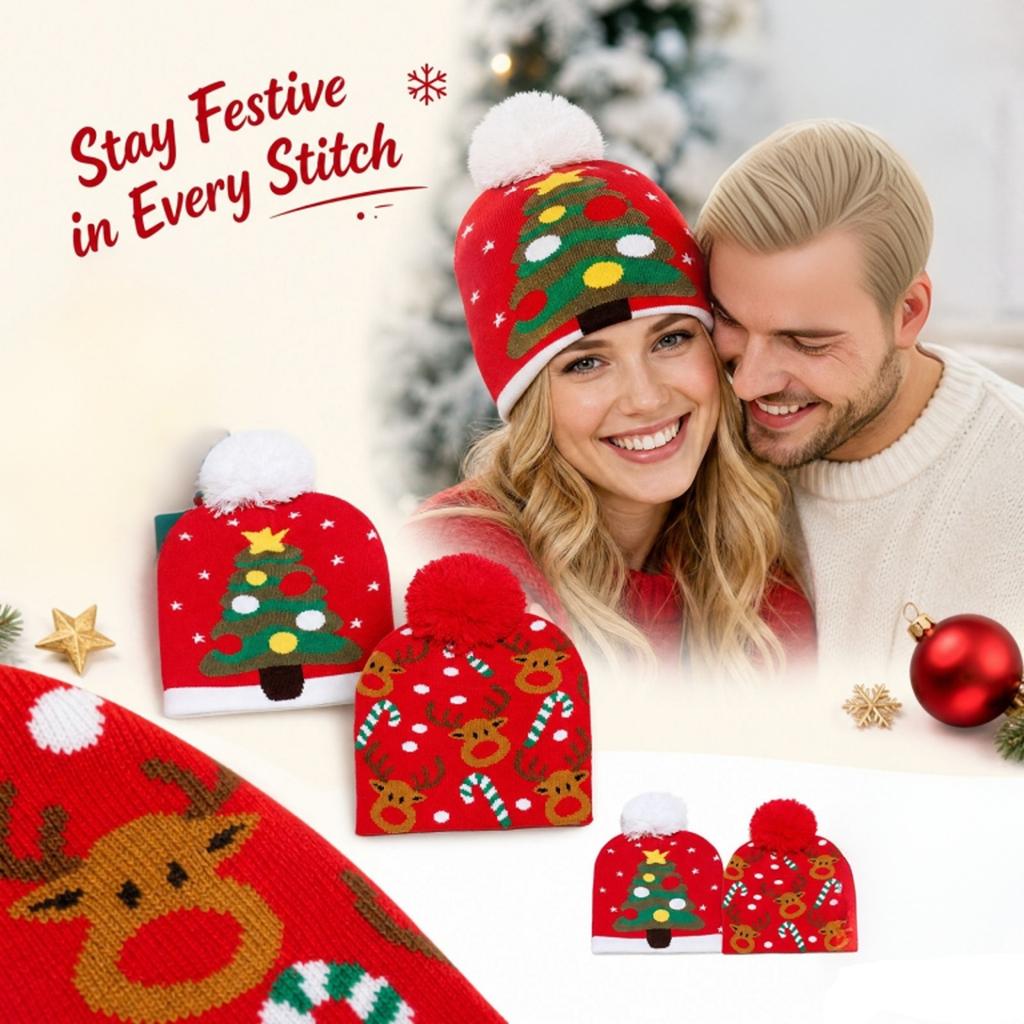 Christmas Knit Winter Hat for Men Women
